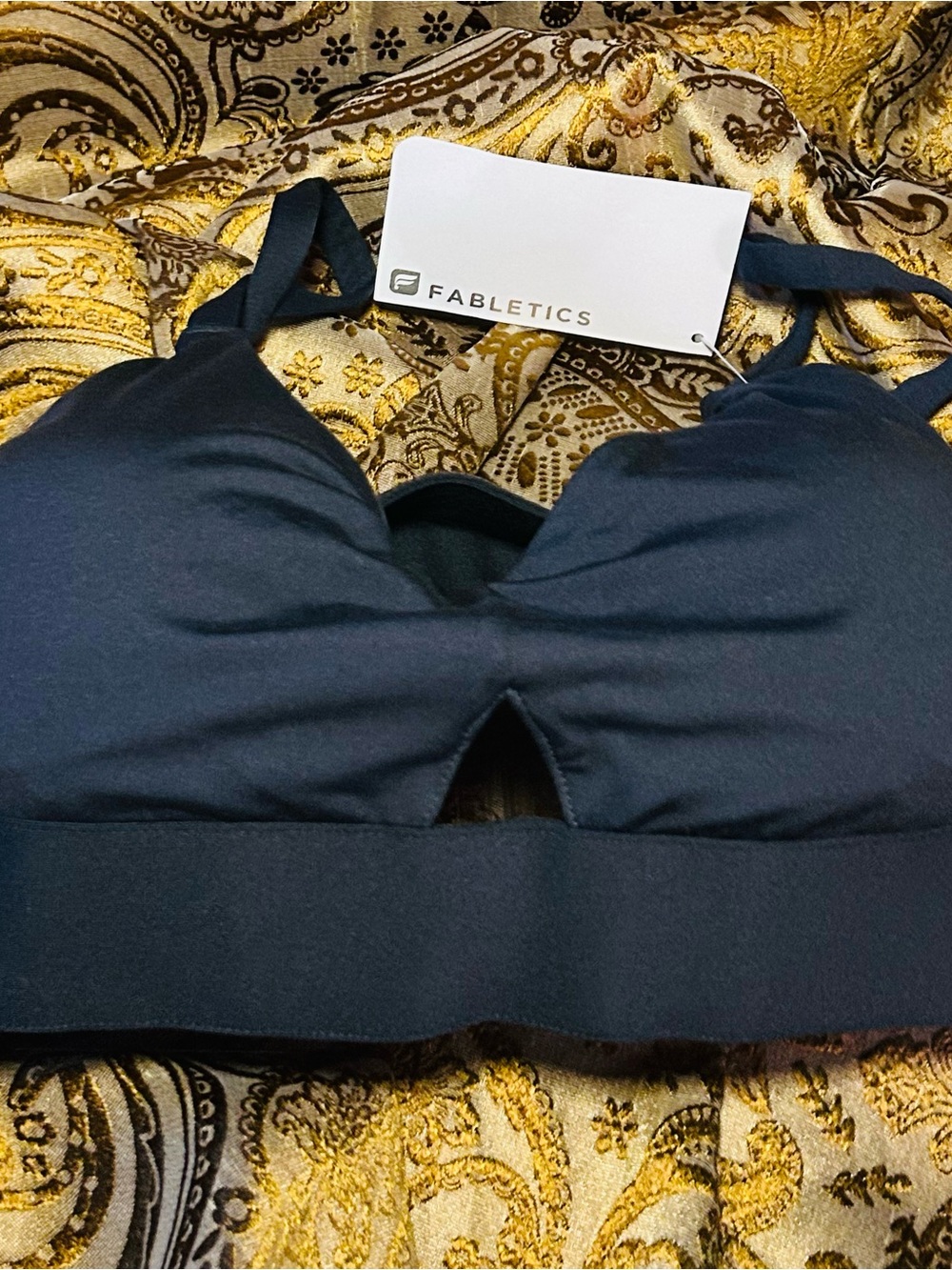Fabletics Black Padded Supportive Sports Bralette